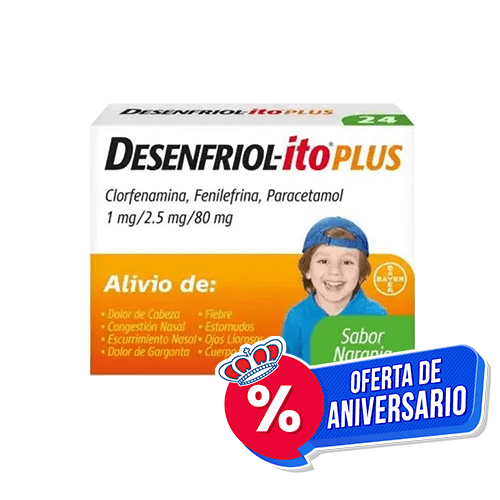 Desenfriol-ito Plus Sabor Naranja con 24 Tabletas
