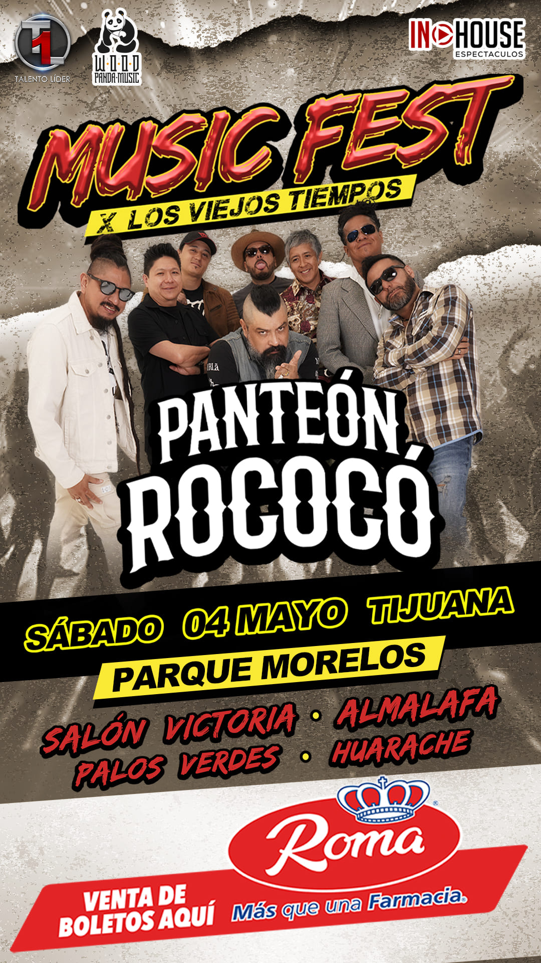 Panteón Rococó llega a Tijuana este 2024 con el Music Fest x los viejos tiempos.