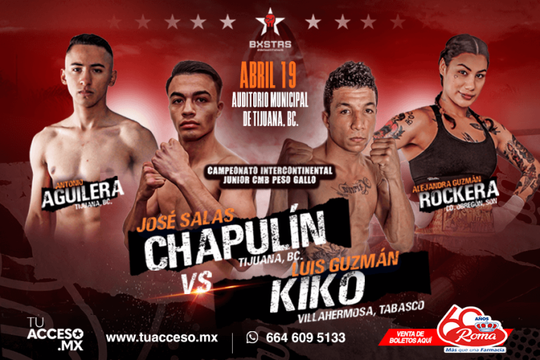 Adquiere tus boletos para esta pelea de Box en Tijuana. “Chapulín” Salas peleará contra el Luis Guzmán en una noche llena de adrenalina.