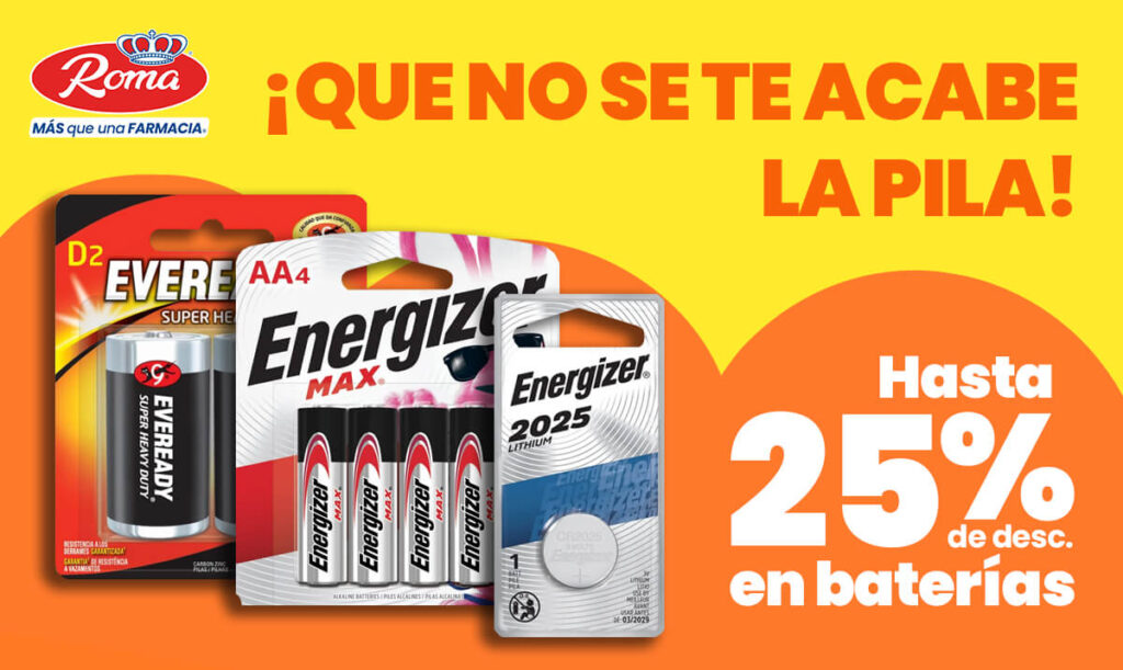 Hasta 25% de descuento en baterías