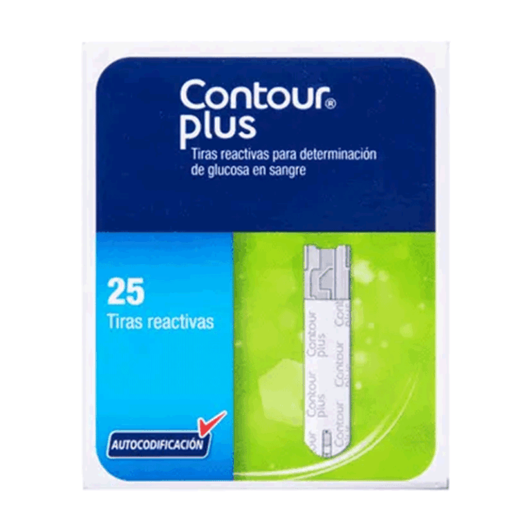 Tiras reactivas Contour Plus 25 piezas