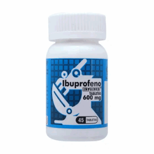 Ibuprofeno de 600 mg, frasco con 45 tabletas