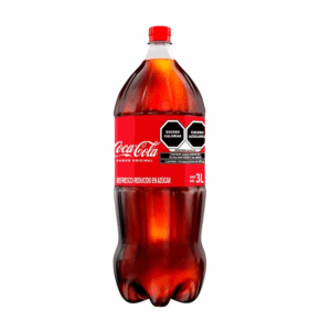 Bebida gaseosa Coca-Cola original en botella, 3 l