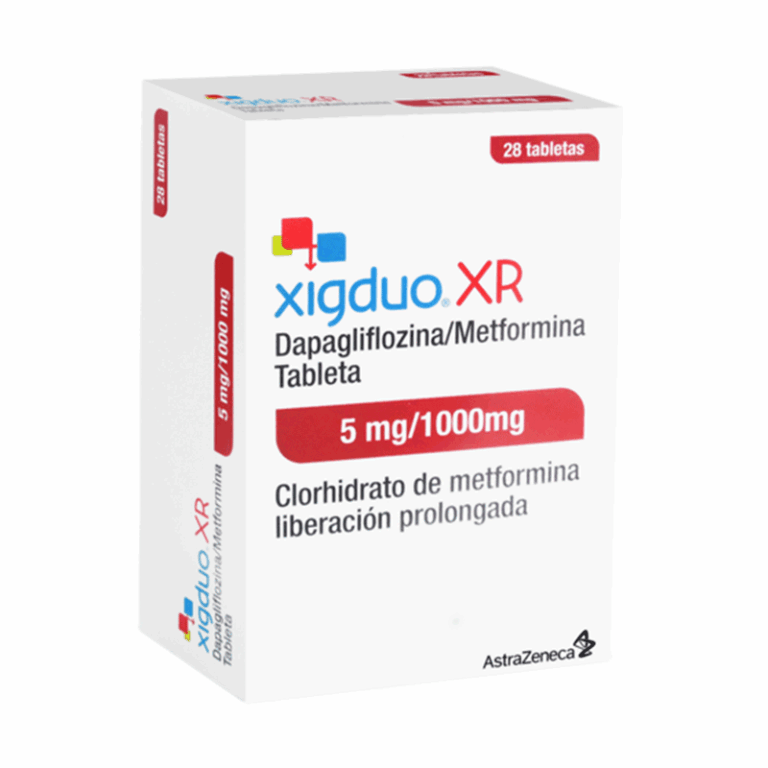 Medicamento para la diabetes 5/1000 mg, 28 tabletas