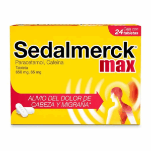Paracetamol y cafeína 650/65 mg, 24 tabletas