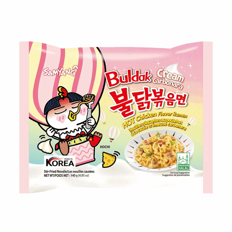 Sopa coreana sabor pollo cremoso carbonara, 140 g