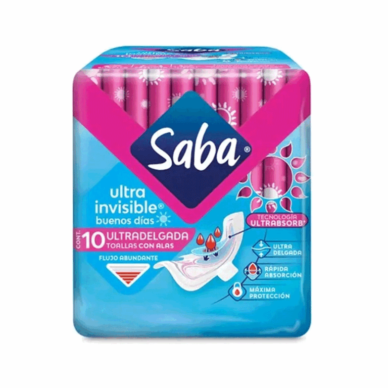 Toalla Saba Ultra Invisible Noct 12/10 Pzas Sca