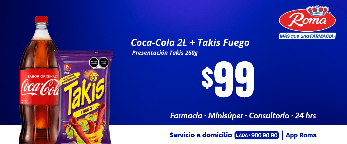 Coca-Cola 2L + Takis Fuego