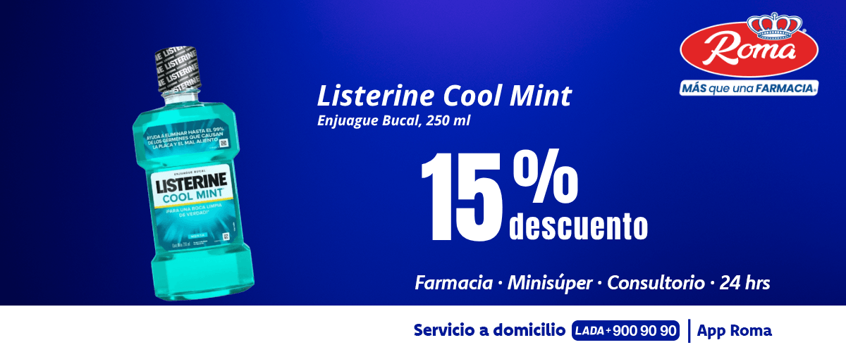 Porcentaje de descuento en Listerine Cool Mint