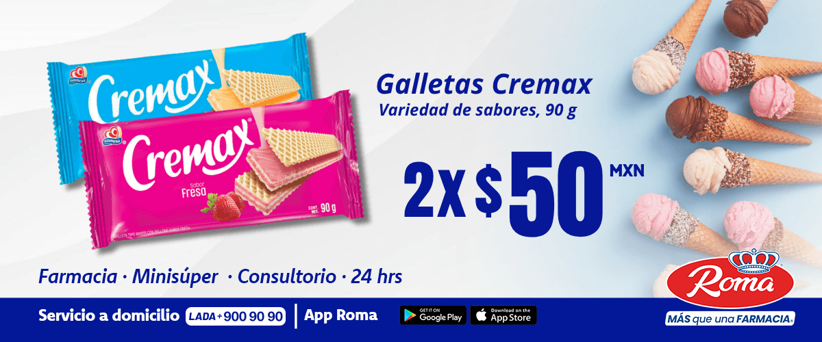 Galletas Cremax 2x50 mxn